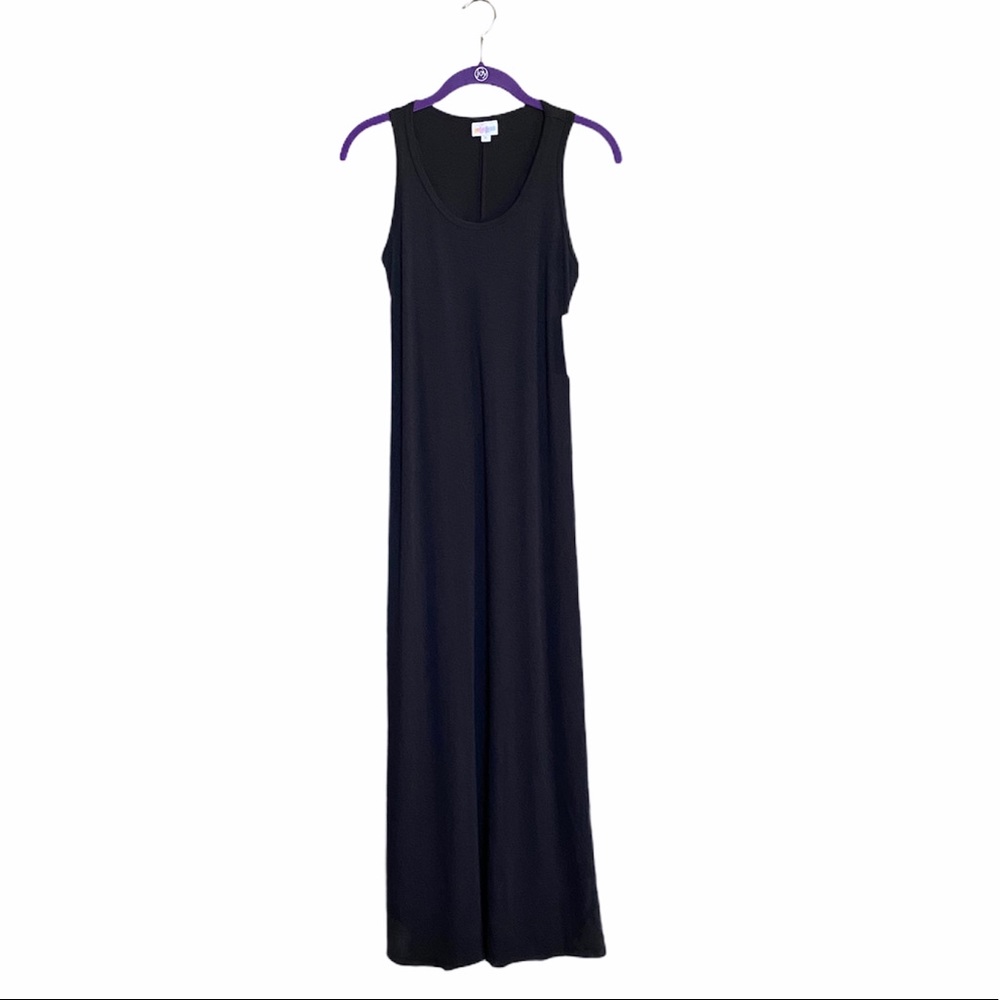 LuLaRoe Dani Maxi Dress Sleeveless Black NWT